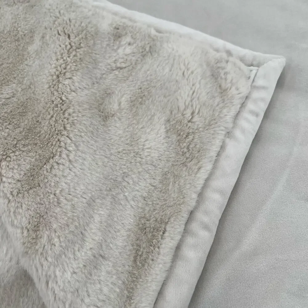 Pottery Barn soft cozy faux fur throw blanket